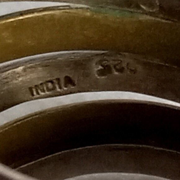 Handmade Silver & Bronze Amethyst Multi-Band Ring - Picture 8 of 8